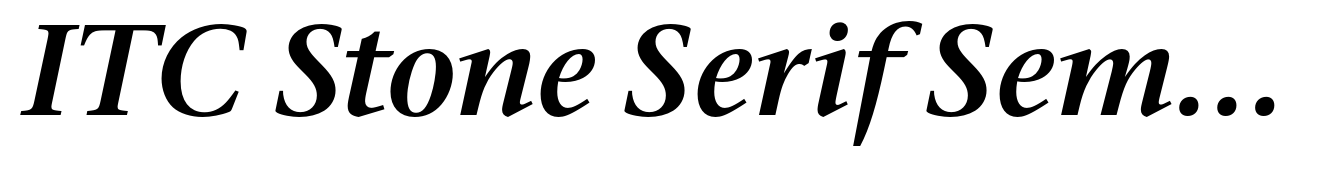 ITC Stone Serif Semi Bold Italic